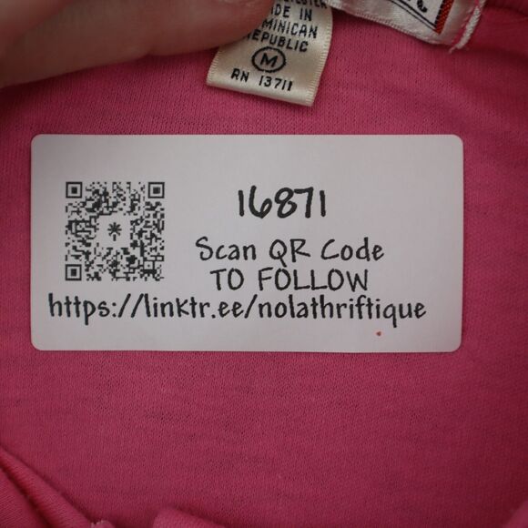 Joan Harper Shirt Womens M Pink Short Sleeve Collared Button Knit Polo - Picture 14 of 14